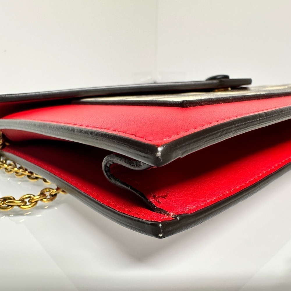 Celine Tricolor Pocket Envelope Wallet on Chain - Picture 11 of 11